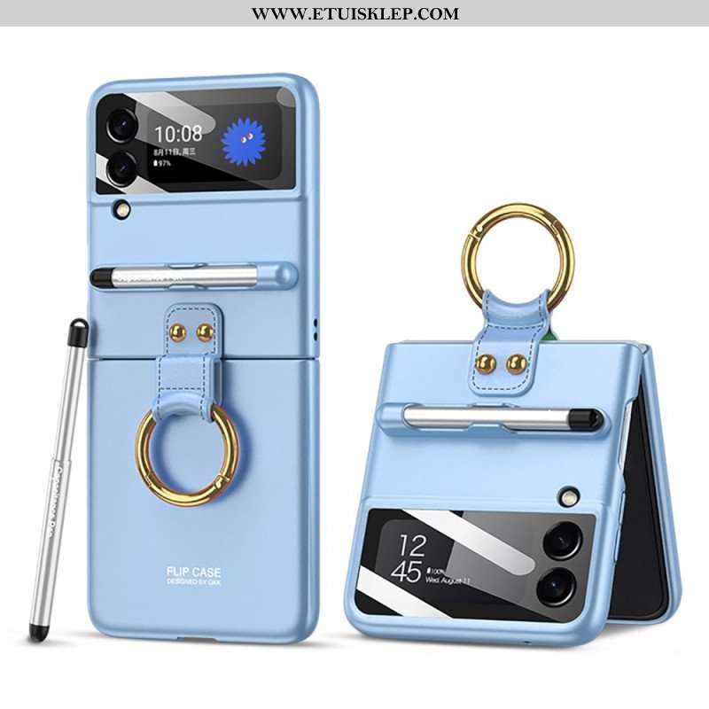 Etui do Samsung Galaxy Z Flip 4 Etui Ochronne Etui Folio Uchwyt Rysika Z Pełną Ochroną